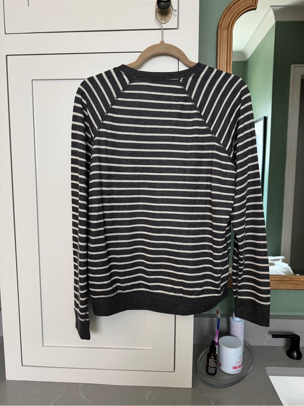 Marine Layer Black & White Striped Crewneck Sweater - Picture 2 of 3